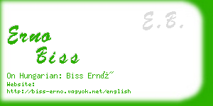 erno biss business card